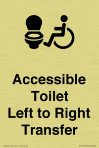 Accessible Toilet with Left to Right Transfer